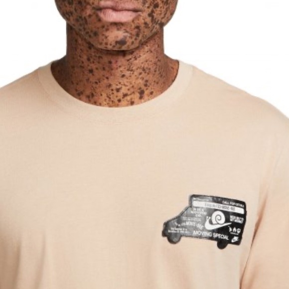 Nike Men’s Nike Sportswear Moving Company Graphic Tee - Tan M - Picture 5 of 14